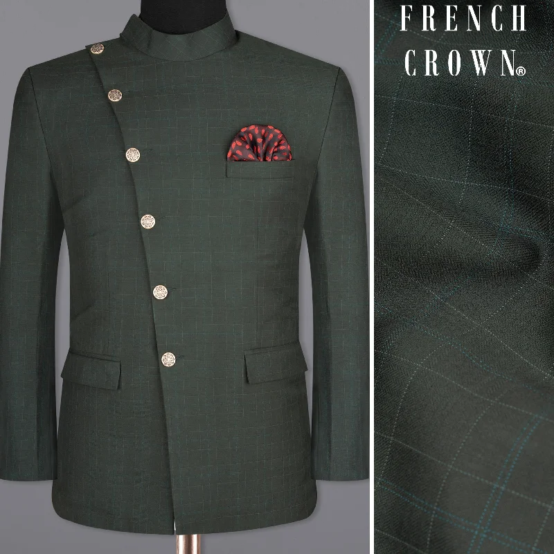 Shop the best clothing sales of the year! Dune Green Super fine Plaid Woolrich Cross Placket Bandhgala Blazer Shop the best clothing sales of the year! Dune Green Super fine Plaid Woolrich Cross Placket Bandhgala Blazer