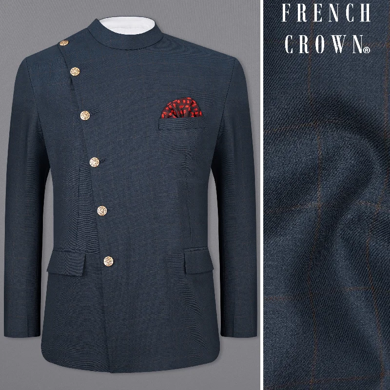 Save up to 70% clothing – Shop now for the best deals. Ebony Clay Blue Windowpane Cross Placket Bandhgaala Blazer Save up to 70% clothing – Shop now for the best deals. Ebony Clay Blue Windowpane Cross Placket Bandhgaala Blazer