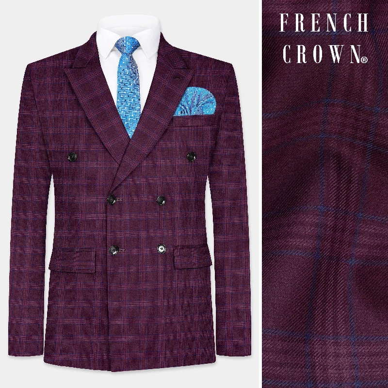 Get ready for your next season with amazing savings on all clothing. Eclipse Wine Plaid Double Breasted Blazer Get ready for your next season with amazing savings on all clothing. Eclipse Wine Plaid Double Breasted Blazer