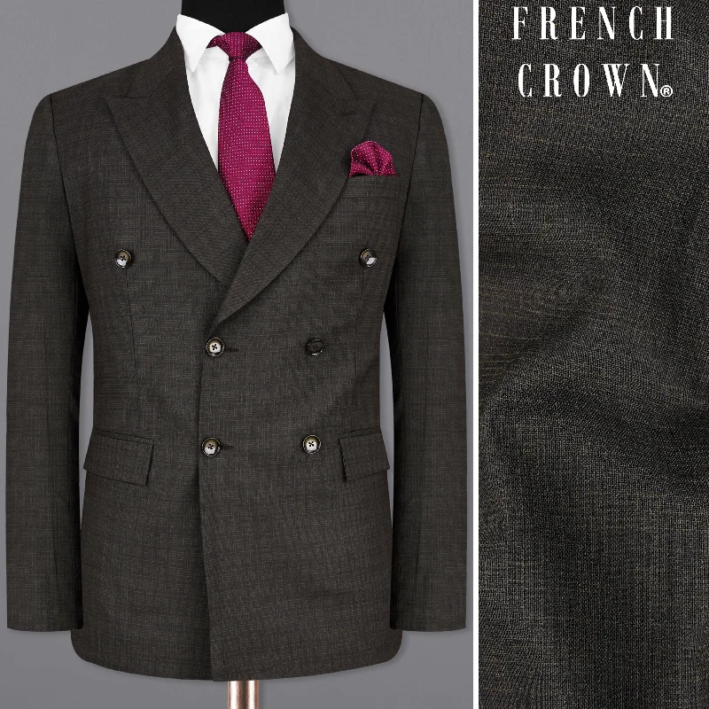 Save big on men’s casual wear – today only! Emperor Gray with Hemlock Dark Brown Checkered Double Breasted Blazer Save big on men’s casual wear – today only! Emperor Gray with Hemlock Dark Brown Checkered Double Breasted Blazer
