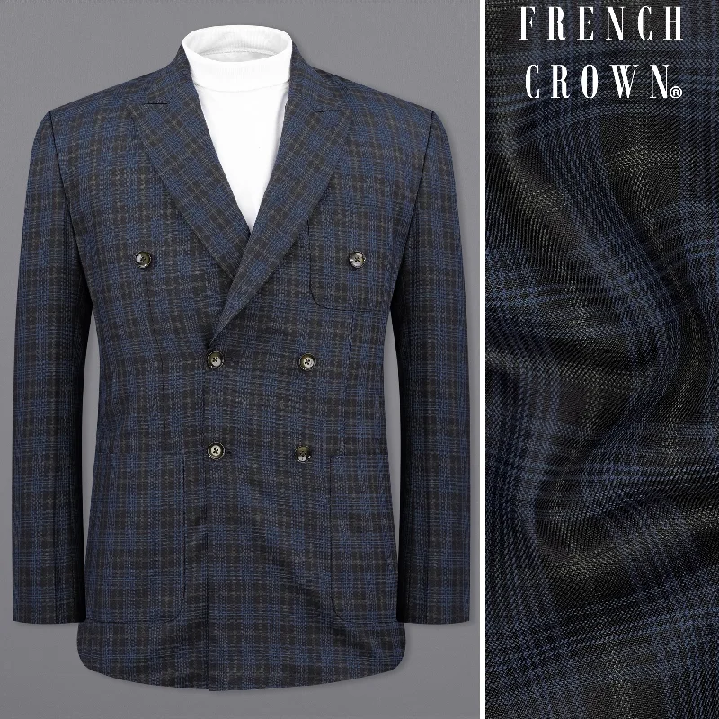 Shop men’s and women’s fashion at unbeatable prices today! Fiord Navy Blue with Black Russian Plaid Double Breasted Sports Blazer Shop men’s and women’s fashion at unbeatable prices today! Fiord Navy Blue with Black Russian Plaid Double Breasted Sports Blazer