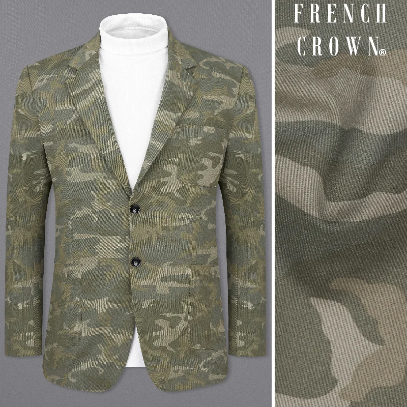 Flash discounts – men’s clothing essentials for less. Flax Smoke Green with Nomad Cream Camouflage Premium Cotton Designer Blazer Flash discounts – men’s clothing essentials for less. Flax Smoke Green with Nomad Cream Camouflage Premium Cotton Designer Blazer