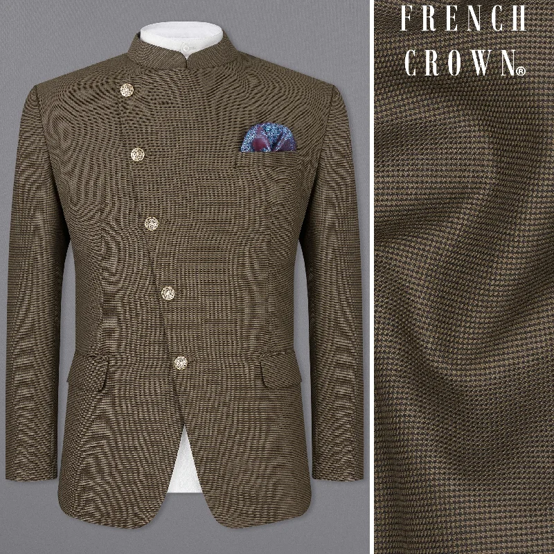 Exclusive online discounts – Shop clothing for every occasion! Fuscous Brown Cross Placket Bandhgala Blazer Exclusive online discounts – Shop clothing for every occasion! Fuscous Brown Cross Placket Bandhgala Blazer