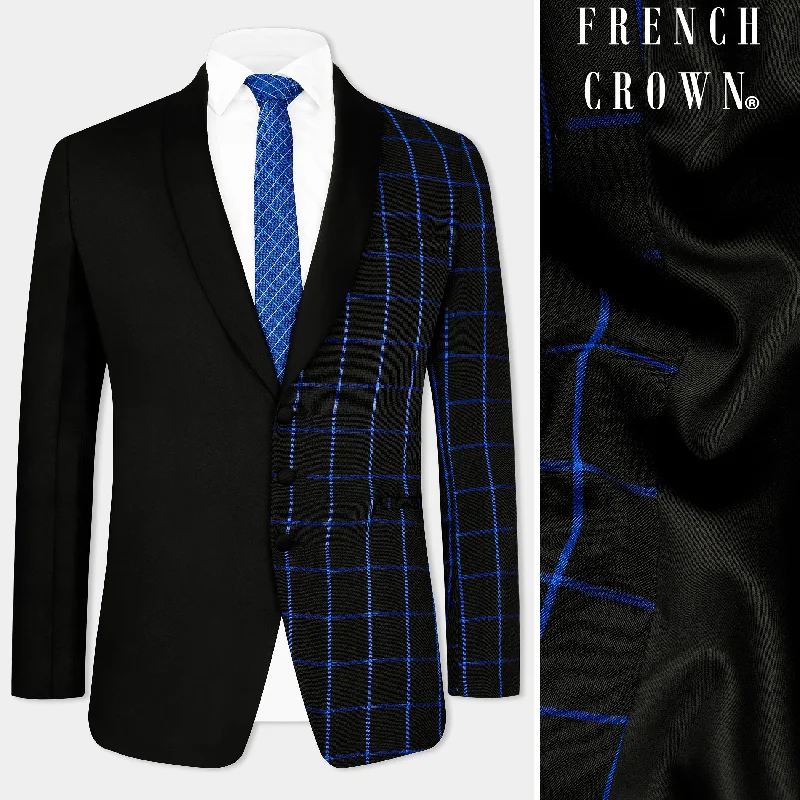 Save big on all types of clothing – Shop the sale now! Half Black and Half Windowpane Wool Rich Designer Blazer Save big on all types of clothing – Shop the sale now! Half Black and Half Windowpane Wool Rich Designer Blazer