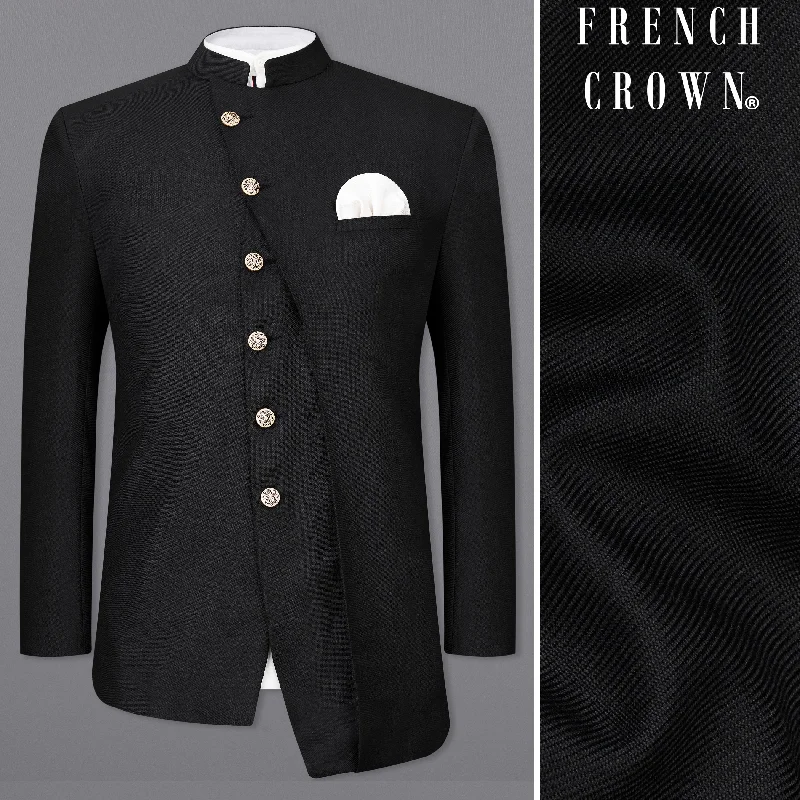 End-of-season sale – men’s clothing essentials up to 60% off! Jade Black Bandhgala Designer Blazer End-of-season sale – men’s clothing essentials up to 60% off! Jade Black Bandhgala Designer Blazer