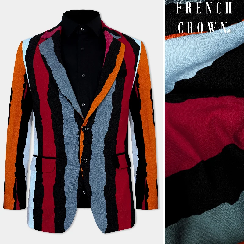 Get ready for the season with exclusive savings on trendy clothes. Jade Black with Picton Blue Multicolour Printed Premium Cotton Designer Blazer Get ready for the season with exclusive savings on trendy clothes. Jade Black with Picton Blue Multicolour Printed Premium Cotton Designer Blazer