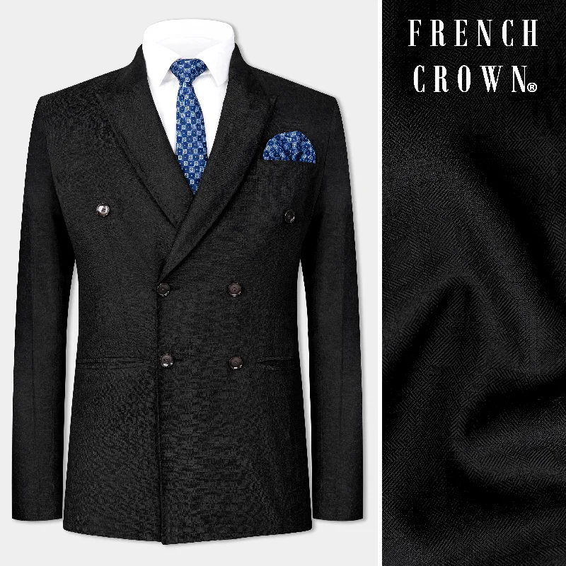 Big discounts – don’t miss out!  Jade Black Wool Rich Double Breasted Blazer