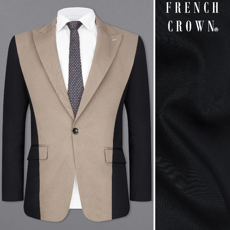 Shop stylish clothing for less – Great deals this week only.  Martini Brown and Black Premium Cotton Designer Blazer