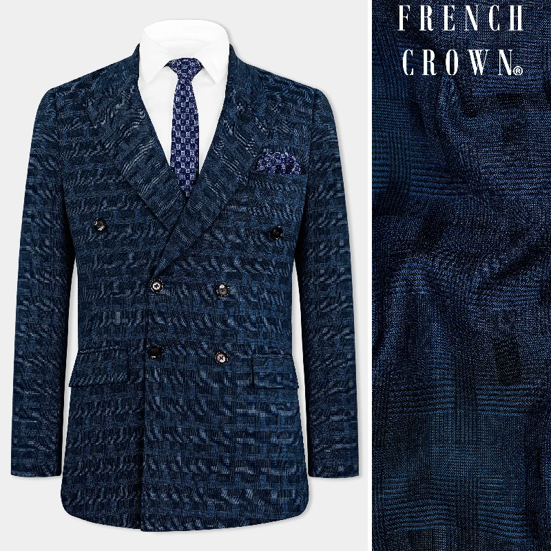Get trendy clothes for less – Big savings on fashion basics! Midnight Blue with Nile Blue Jacquard Textured Double Breasted Blazer Get trendy clothes for less – Big savings on fashion basics! Midnight Blue with Nile Blue Jacquard Textured Double Breasted Blazer