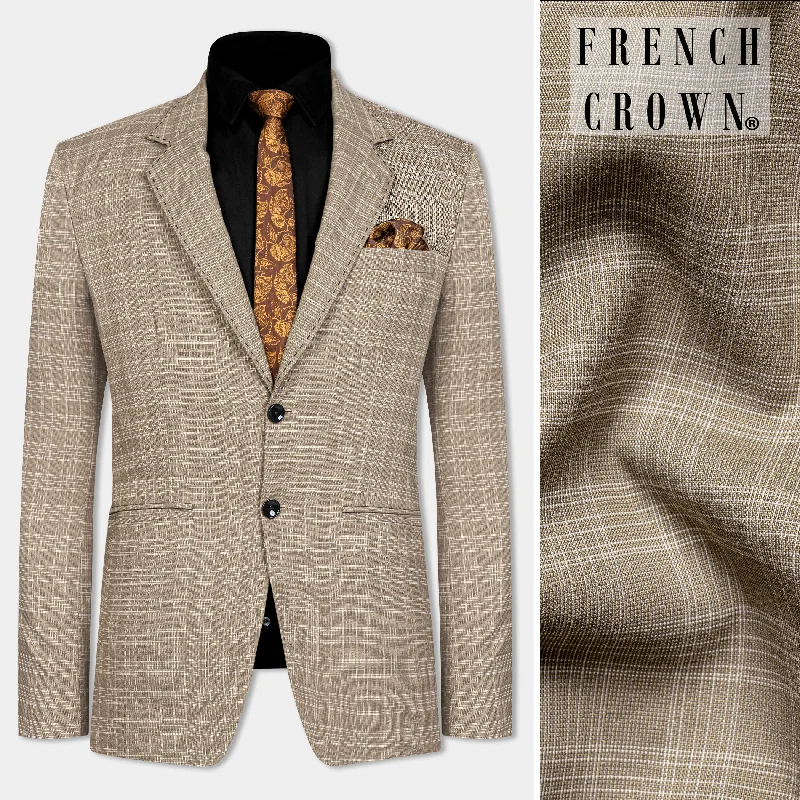 Shop clothing essentials at a fraction of the price – Oyster Brown Plaid Wool Rich Blazer Shop clothing essentials at a fraction of the price – Oyster Brown Plaid Wool Rich Blazer