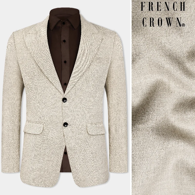 Flash sale: Save big on men's clothing this weekend! Oyster Cream Luxurious Linen Blazer Flash sale: Save big on men's clothing this weekend! Oyster Cream Luxurious Linen Blazer