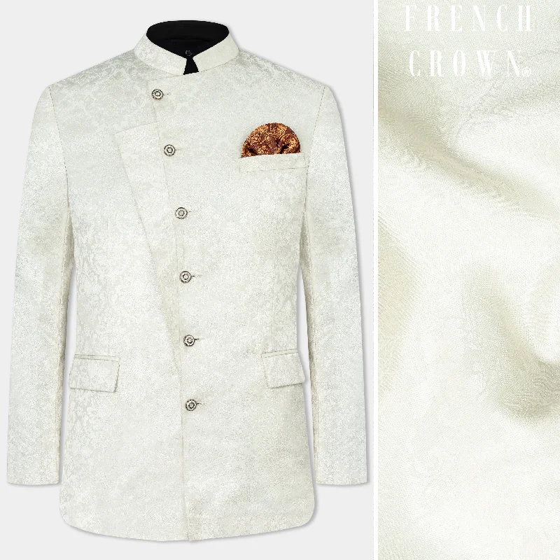 Get ready for the season with exclusive savings on trendy clothes. Periglacial White Textured Cross Placket Bandhgala Designer Blazer Get ready for the season with exclusive savings on trendy clothes. Periglacial White Textured Cross Placket Bandhgala Designer Blazer
