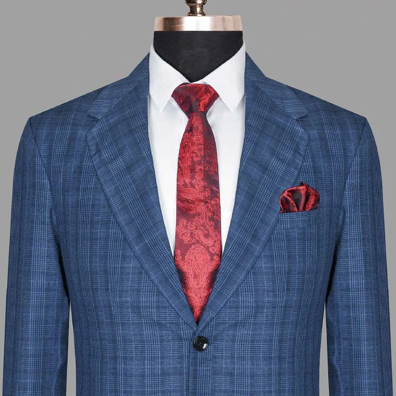 Shop the essentials – men’s wardrobe must-haves on sale.  Royal Blue Plaid Blazer
