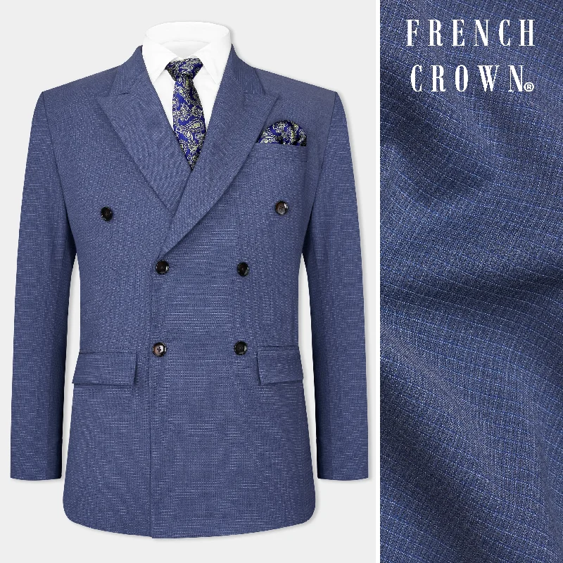 Final clearance: Men’s clothing items up to 70% off! Scampi Blue and Muesli Brown Plaid Wool Rich Cross Placket Bandhgala Blazer Final clearance: Men’s clothing items up to 70% off! Scampi Blue and Muesli Brown Plaid Wool Rich Cross Placket Bandhgala Blazer