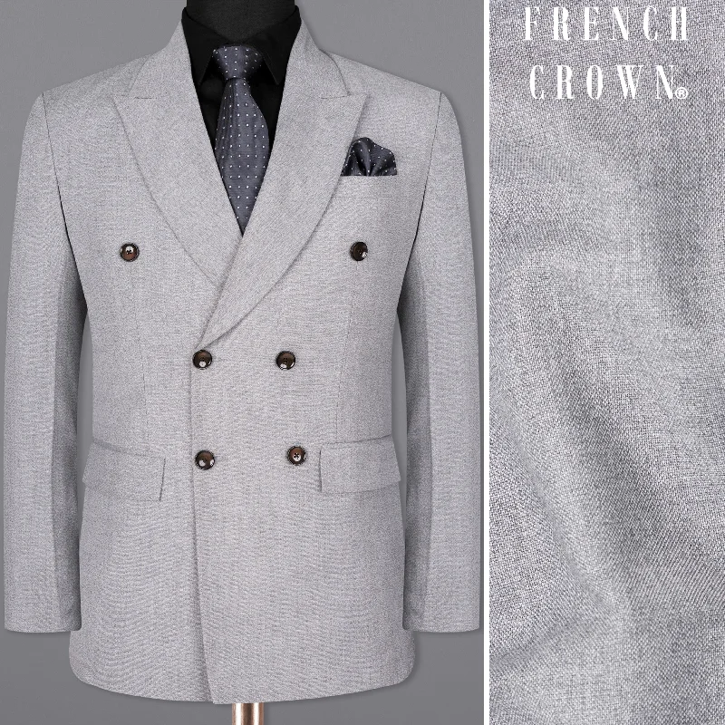 Flash sale: Men’s clothing essentials at irresistible prices!  Silver Sand Grey Double-Breasted Wool Rich Blazer