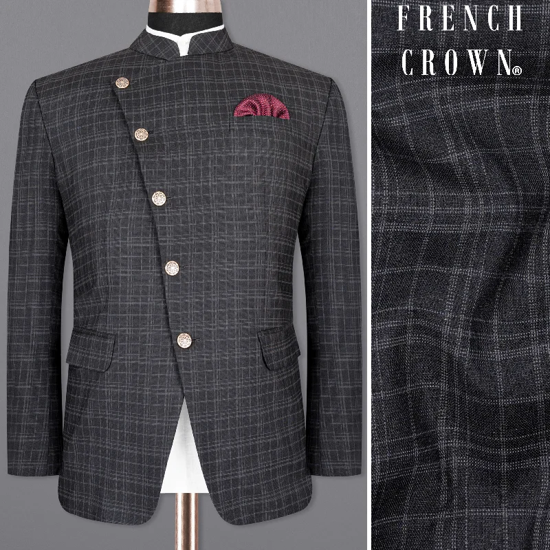 Save big on all types of clothing – Shop the sale now! Star Dust and Shark Grey Plaid Cross Placket Bandhgala Wool rich Blazer Save big on all types of clothing – Shop the sale now! Star Dust and Shark Grey Plaid Cross Placket Bandhgala Wool rich Blazer