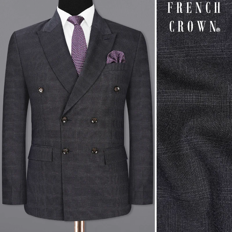 Flash sale alert! Shop fashion-forward clothing at discounted prices. Tuatara Gray Plaid Double Breasted Blazer Flash sale alert! Shop fashion-forward clothing at discounted prices. Tuatara Gray Plaid Double Breasted Blazer