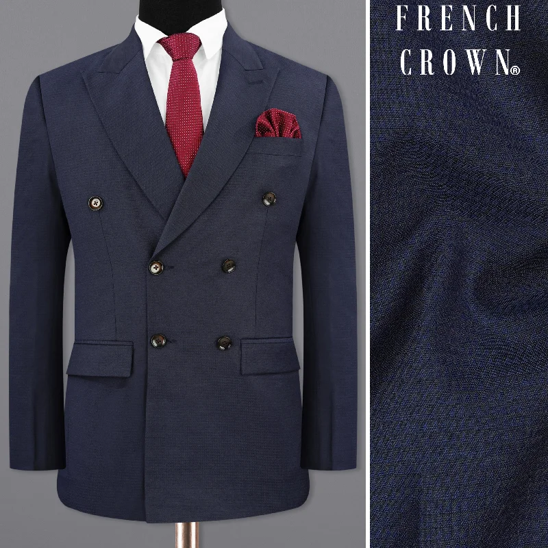 Don’t miss these deals – men’s fashion essentials for less. Tuna Navy Blue Micro Triangle Textured Double Breasted Blazer Don’t miss these deals – men’s fashion essentials for less. Tuna Navy Blue Micro Triangle Textured Double Breasted Blazer