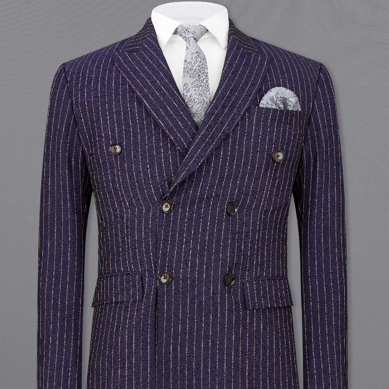 Special offers on the latest clothing collections – Don’t miss out! Tuna Navy Blue with Coral Reef Brown Striped Double-Breasted Blazer Special offers on the latest clothing collections – Don’t miss out! Tuna Navy Blue with Coral Reef Brown Striped Double-Breasted Blazer