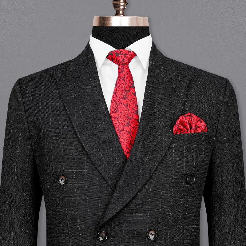 Shop stylish fashion – Get huge savings on men’s clothing. Zeus Black Windowpane Double Breasted Blazer Shop stylish fashion – Get huge savings on men’s clothing. Zeus Black Windowpane Double Breasted Blazer