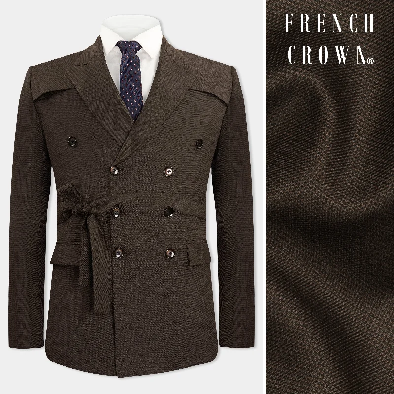 Don’t miss out – Limited-time Zeus Brown Wool Rich Double Breasted With Striking Belt Designer Blazer Don’t miss out – Limited-time Zeus Brown Wool Rich Double Breasted With Striking Belt Designer Blazer