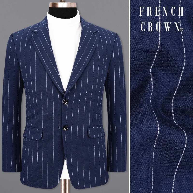 Grab your favorites before they’re gone – men’s clothing at great prices. Zodiac Blue Striped Single Breasted Blazer Grab your favorites before they’re gone – men’s clothing at great prices. Zodiac Blue Striped Single Breasted Blazer