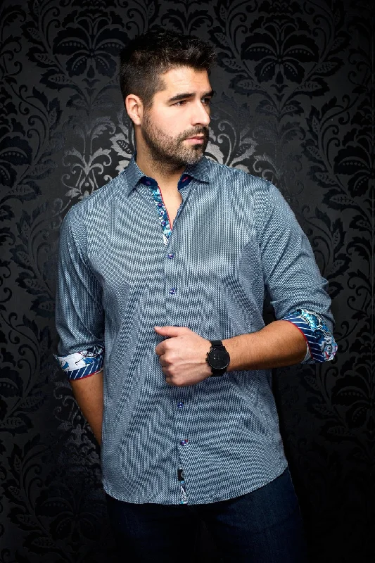 Upgrade your wardrobe with stylish men's apparel – now on sale! Au Noir Stretch Shirt | Dolto Navy Upgrade your wardrobe with stylish men's apparel – now on sale! Au Noir Stretch Shirt | Dolto Navy