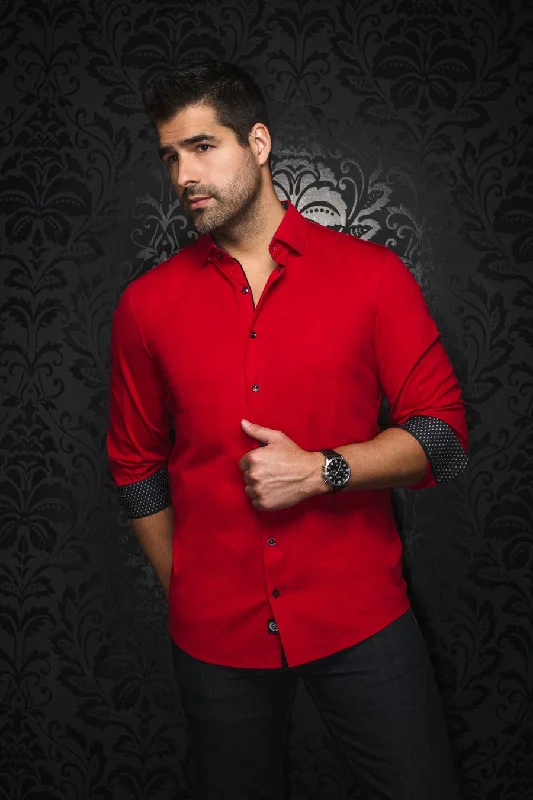 Shop new arrivals in clothing and save –  Au Noir Stretch Shirt | Dunn Red