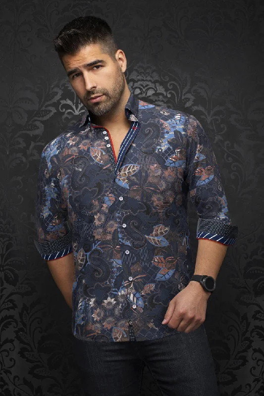 Men’s wardrobe essentials now at unbeatable prices. Au Noir Stretch Shirt | Machado Navy Rust Men’s wardrobe essentials now at unbeatable prices. Au Noir Stretch Shirt | Machado Navy Rust