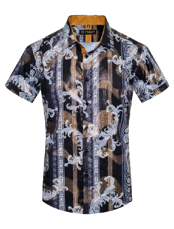 Shop the best clothing brands at amazing prices – Black and Gold Multi Color Men's Short Sleeve Shirt Graphic Fashion Design Shop the best clothing brands at amazing prices – Black and Gold Multi Color Men's Short Sleeve Shirt Graphic Fashion Design