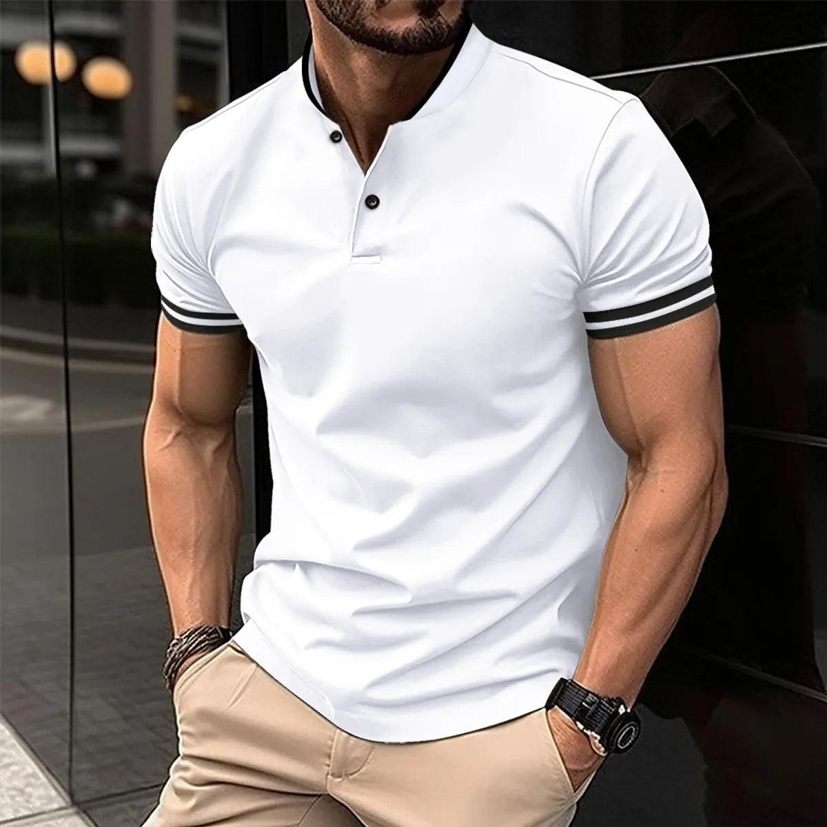 Shop the latest trends in men's clothing at unbeatable prices. Casual Short-Sleeved Men Polo Shirt Shop the latest trends in men's clothing at unbeatable prices. Casual Short-Sleeved Men Polo Shirt