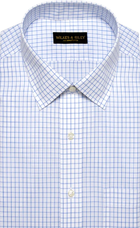 Special offer: Save on everyday clothing essentials – Shop now! Classic Fit Blue Large Check Spread Collar Supima® Cotton Non-Iron Broadcloth Dress Shirt Special offer: Save on everyday clothing essentials – Shop now! Classic Fit Blue Large Check Spread Collar Supima® Cotton Non-Iron Broadcloth Dress Shirt