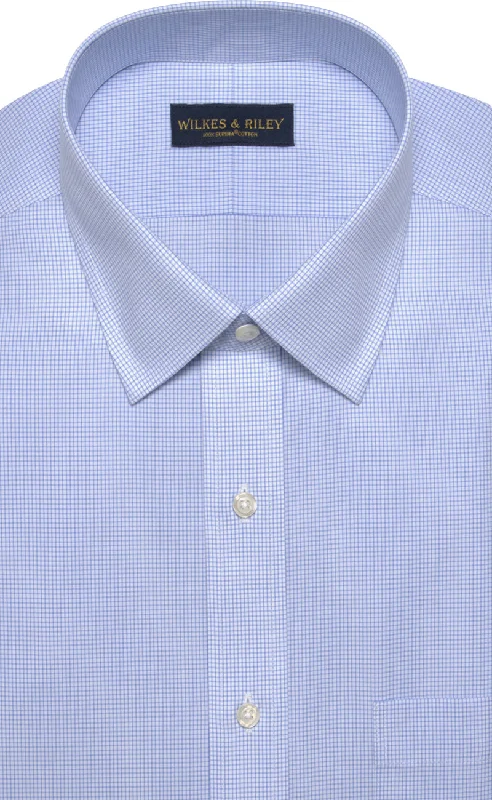 Men’s fashion just got more affordable – shop now! Classic Fit Blue Mini Check Spread Collar Supima® Cotton Non-Iron Broadcloth Dress Shirt Men’s fashion just got more affordable – shop now! Classic Fit Blue Mini Check Spread Collar Supima® Cotton Non-Iron Broadcloth Dress Shirt