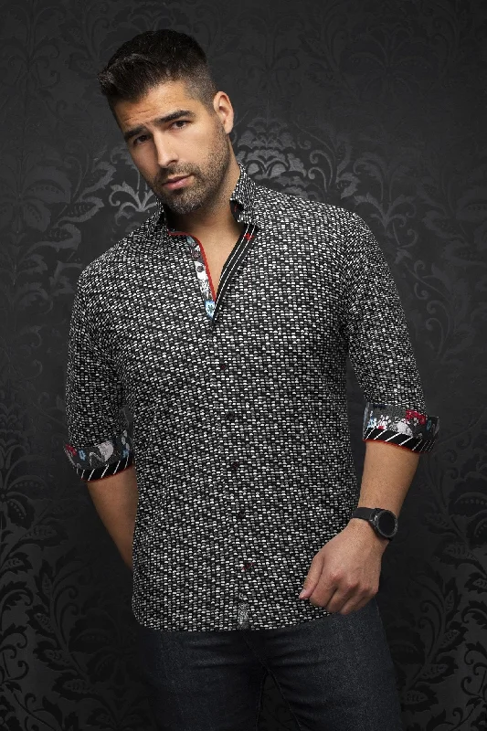 Shop clothing essentials at a fraction of the price – AU NOIR | Long Sleeve Shirt | Escala Black Shop clothing essentials at a fraction of the price – AU NOIR | Long Sleeve Shirt | Escala Black