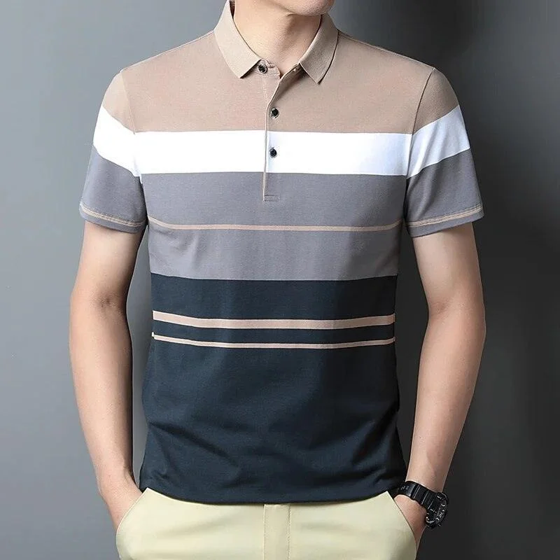 Shop the best fashion at unbeatable prices – Limited time only. Gradient Striped Polo Shirt For Men Shop the best fashion at unbeatable prices – Limited time only. Gradient Striped Polo Shirt For Men