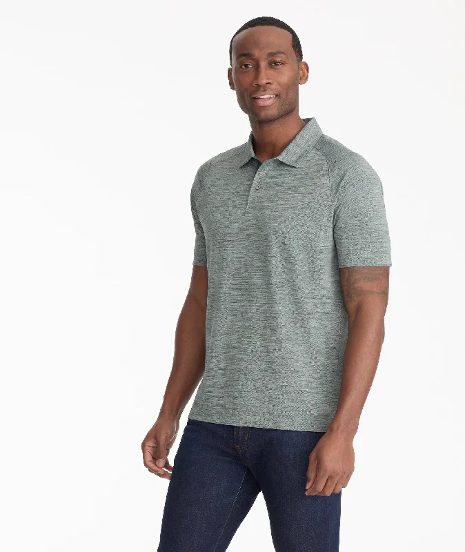Huge savings on popular clothing styles –  Heathered Performance Polo