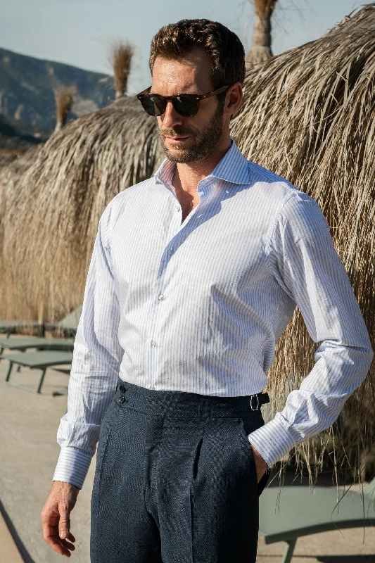 Big discounts – Shop now for amazing deals. Light blue soft stripe shirt - Made in Italy Big discounts – Shop now for amazing deals. Light blue soft stripe shirt - Made in Italy