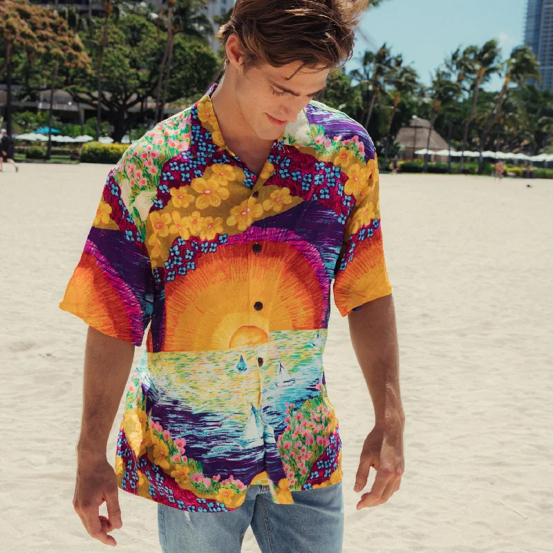 Upgrade your wardrobe with stylish clothing at discounted prices. Men's Retro Shirt - Sunset Sail Upgrade your wardrobe with stylish clothing at discounted prices. Men's Retro Shirt - Sunset Sail