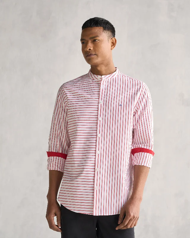 Exclusive discounts on all types of clothing – Shop now!  Nawab Shirt - Red & White