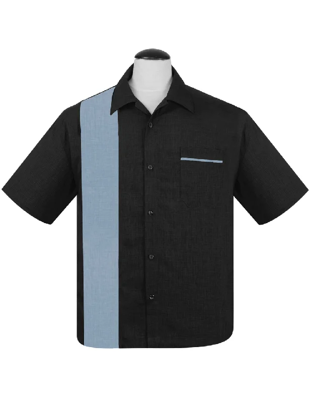 – Shop stylish items today! PopCheck Single Panel Bowling Shirt in Charcoal/Light Blue – Shop stylish items today! PopCheck Single Panel Bowling Shirt in Charcoal/Light Blue