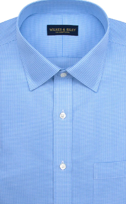 Seasonal clearance – Save on all clothing essentials this weekend. Slim Fit Blue Houndstooth Spread Collar Supima® Cotton Non-Iron Twill Dress Shirt Seasonal clearance – Save on all clothing essentials this weekend. Slim Fit Blue Houndstooth Spread Collar Supima® Cotton Non-Iron Twill Dress Shirt