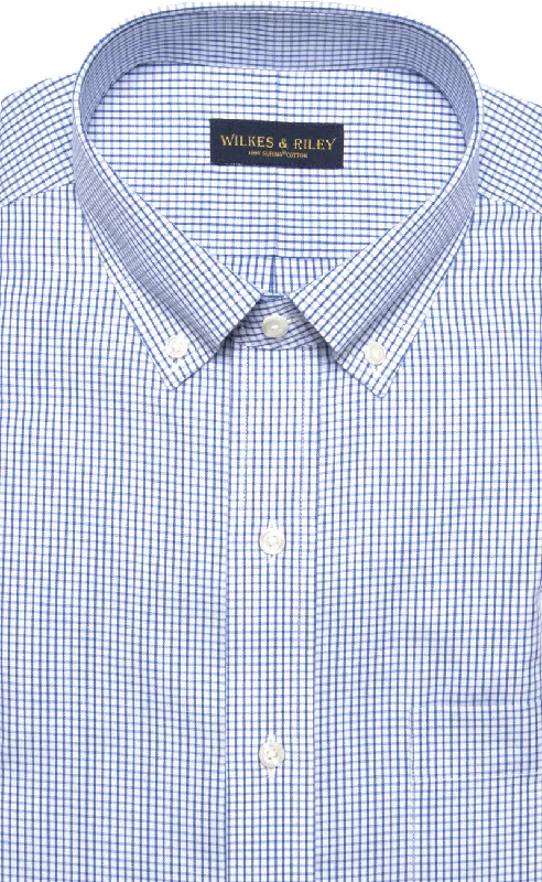 Shop men’s clothing for all seasons – Save big today! Tailored Fit Blue Check Button-Down Collar Supima® Cotton Non-Iron Pinpoint Oxford Dress Shirt Shop men’s clothing for all seasons – Save big today! Tailored Fit Blue Check Button-Down Collar Supima® Cotton Non-Iron Pinpoint Oxford Dress Shirt