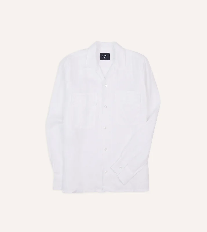 Exclusive offers on the latest clothing styles for men . White Linen Camp Collar Long Sleeve Shirt Exclusive offers on the latest clothing styles for men . White Linen Camp Collar Long Sleeve Shirt