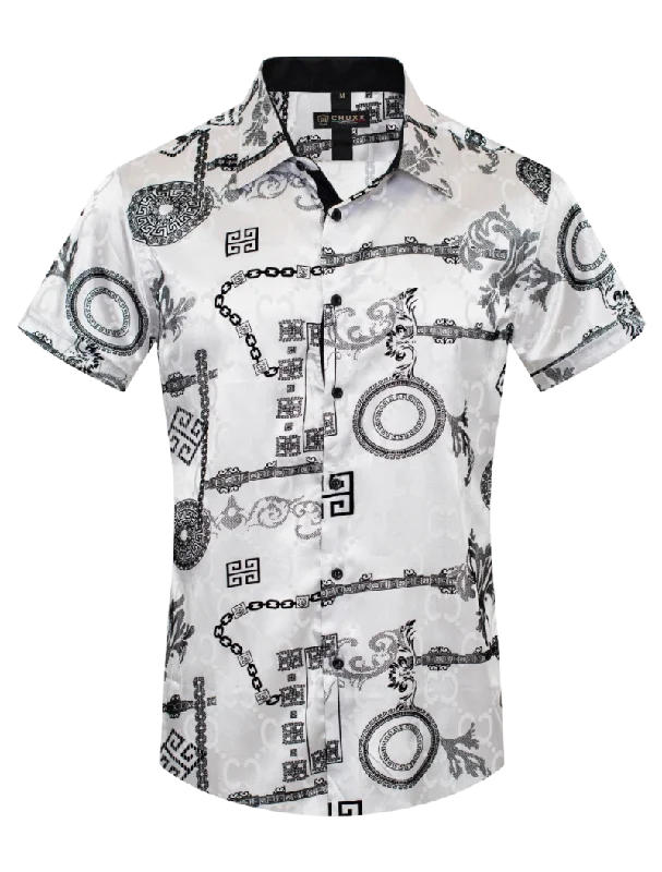 Limited-time promo – up to 70% off on men's essentials. White Men's Graphic Design Short Sleeves Shiny Shirt Satin Material Limited-time promo – up to 70% off on men's essentials. White Men's Graphic Design Short Sleeves Shiny Shirt Satin Material
