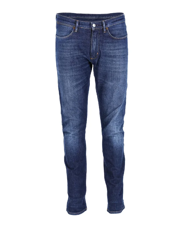 Exclusive offers on the latest clothing styles for men . Acne Studios Max Slim Fit Jeans in Dark Blue Cotton Denim Exclusive offers on the latest clothing styles for men . Acne Studios Max Slim Fit Jeans in Dark Blue Cotton Denim