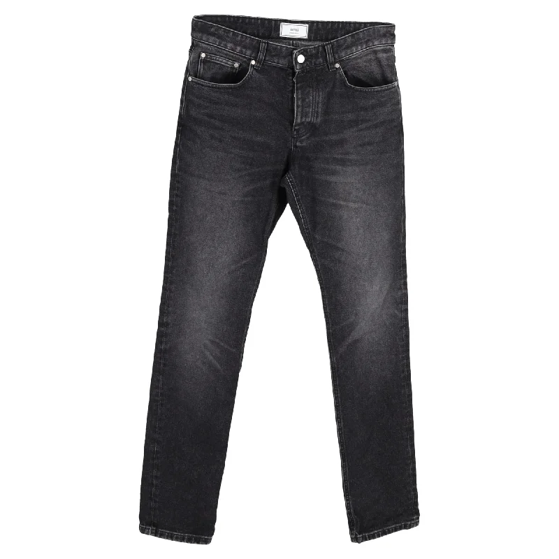 Get ready for the season with exclusive savings on trendy clothes. Ami Washed Straight-Leg Jeans in Black Cotton Denim Get ready for the season with exclusive savings on trendy clothes. Ami Washed Straight-Leg Jeans in Black Cotton Denim