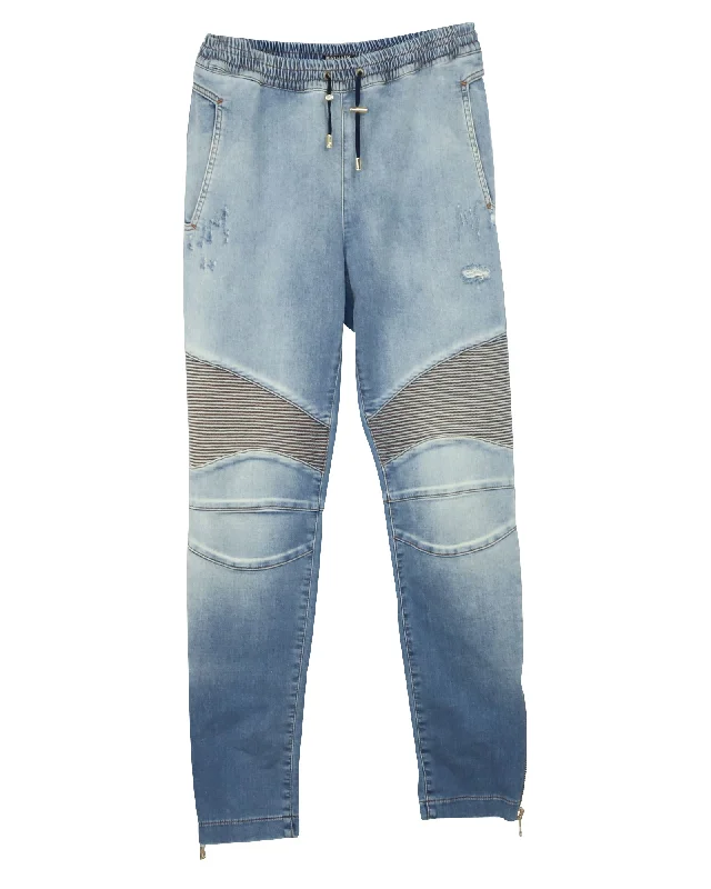 Save up to 70% clothing – Shop now for the best deals. Balmain Stonewashed Biker Jeans in Light Blue Cotton Save up to 70% clothing – Shop now for the best deals. Balmain Stonewashed Biker Jeans in Light Blue Cotton