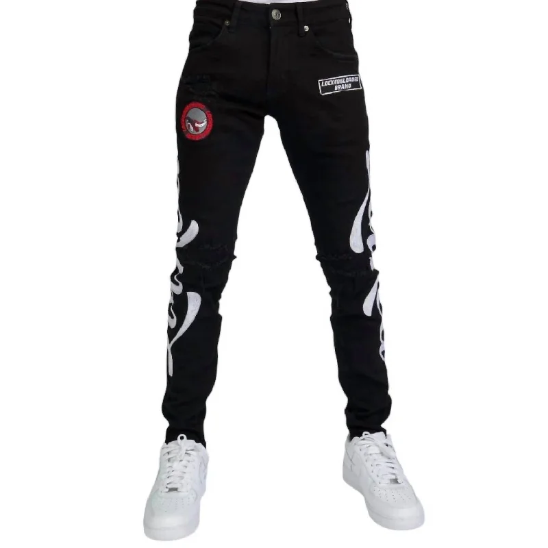 Best deals fashion – Don’t miss the latest clothing discounts. Chain Stitch Denim Jean In Black/white Best deals fashion – Don’t miss the latest clothing discounts. Chain Stitch Denim Jean In Black/white