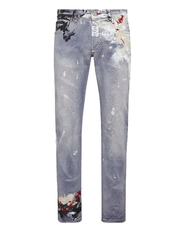 Update your look for less with men’s clothing on sale. Denim Trousers Super Straight Cut Painted Update your look for less with men’s clothing on sale. Denim Trousers Super Straight Cut Painted