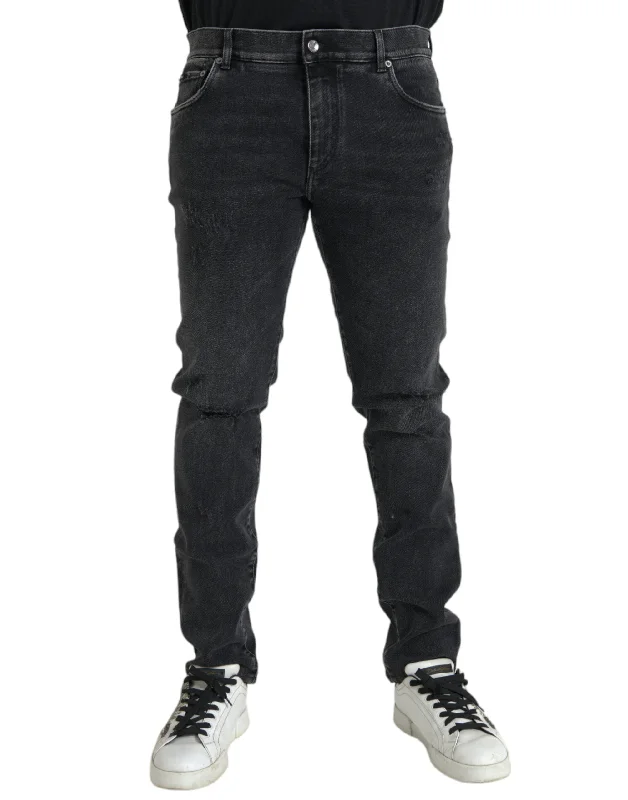 Exclusive deals on men’s fashion – Shop now and save big!  Dolce & Gabbana  Cotton Stretch Skinny blue Logo Men's Jeans